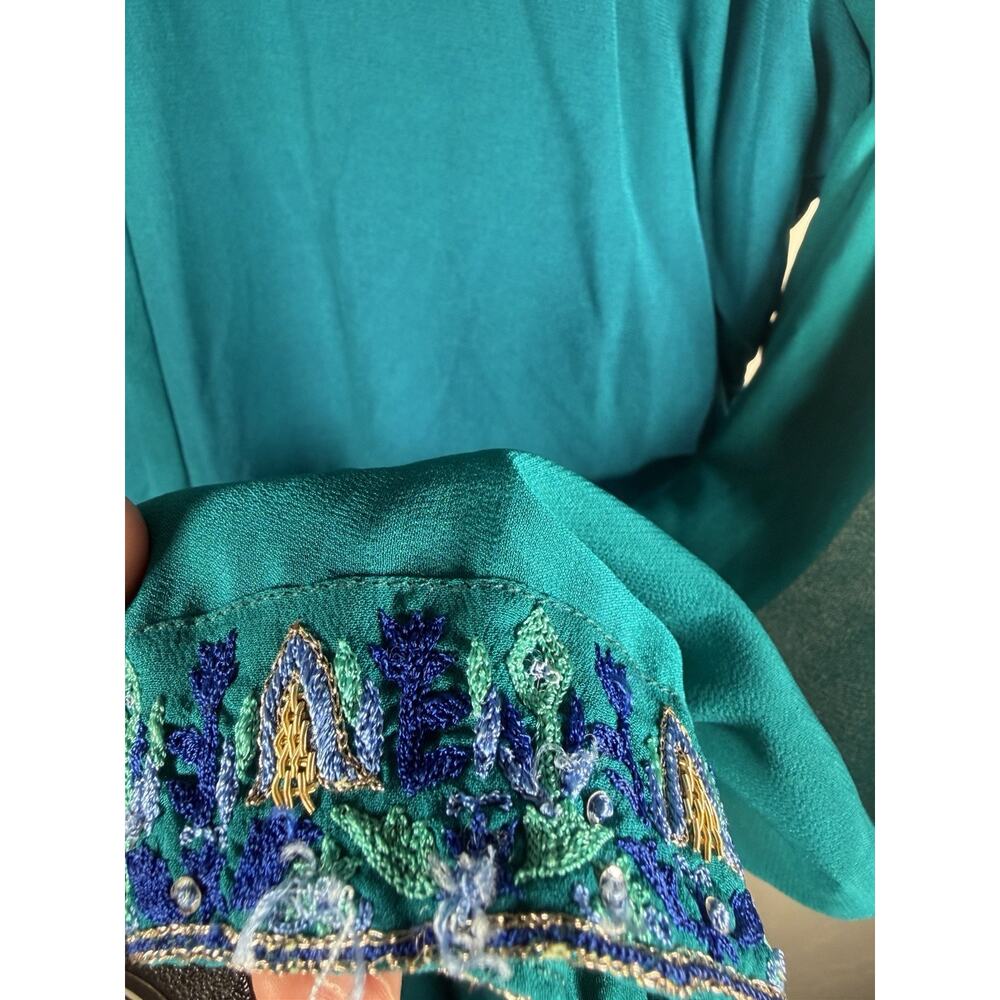 Women’s Vintage Purple To Teal Fade Size M Geeta Jethi Tunic Top Dress - Picture 9 of 13